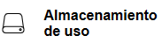 Almacenamiento de uso