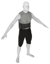 Correa lumbar BODY para estimulación espinal transcutánea