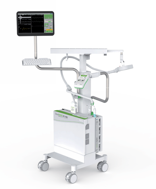 Aplicación de estimulación magnética transcraneal TMS